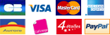 Visa, Carte Bancaire, MasterCard, American Express, Carte Aurore, Cofinoga, 4 toiles, PayPal